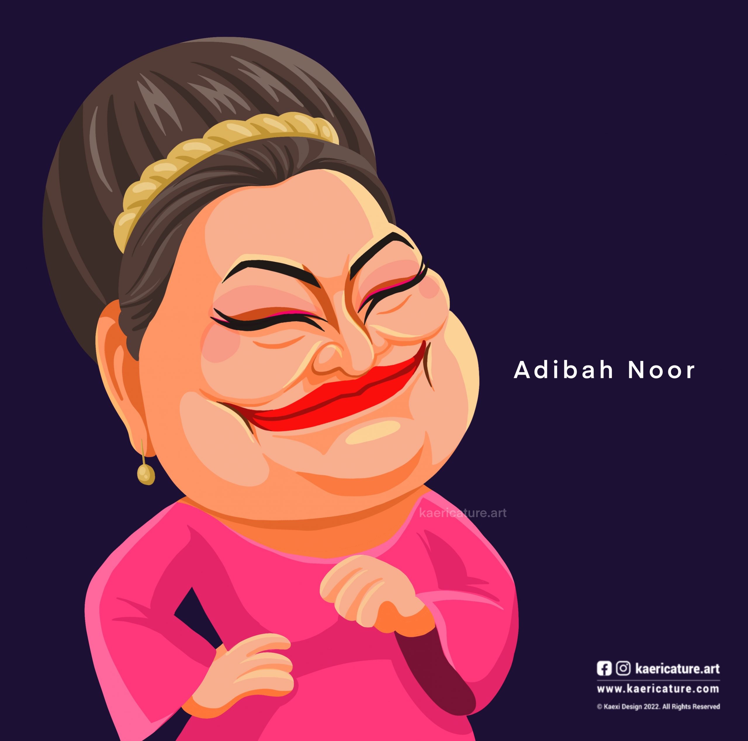 Adibah Noor caricature malaysia